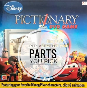 Disney Pictionary DVD Game Replacement Parts - Cards, Disc, Pens, Die - You Pick - Picture 1 of 17