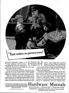 VINTAGE 1945 HARDWARE MUTUAL CAUALTY COMPANY PRINT AD - Picture 1 of 1