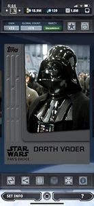 Topps Star Wars Digital Card Trader Darth Vader Fan's Choice 1 Award - Picture 1 of 1