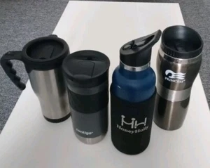 Set Of 4 Travel Thermos Metal Mugs Contigo Princess - Picture 1 of 7