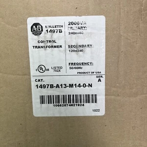 (UP TO 8) NEW Allen Bradley 1497B-A13-M14-3-N XMFR 1ph 2kva 240/480v-120/240 - Picture 1 of 5
