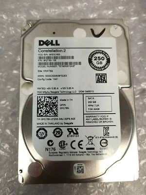 - Dell HC79N Constellation.2 250GB 2.5" SATA Hard Drive ST9250610NS Tested - Image 1 of 2