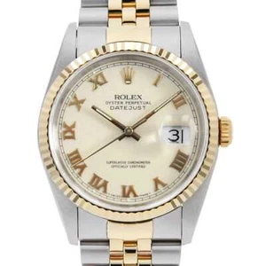 ROLEX Datejust 16233 creme Rom Überseeverkauf nur L Nummer gebraucht Herren - Bild 1 von 12