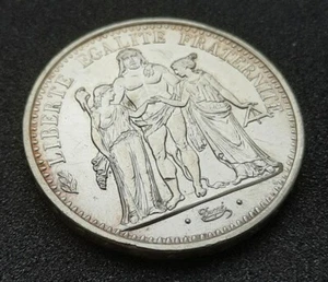 1970 France - French 10 Francs Silver Coin. Hercules - Picture 1 of 2