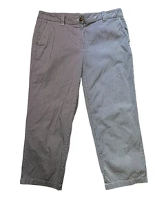 Pantalones Lands End Mujer Calce 2 Cortos Preppy Talla 10 Gris Rayas Informales Playa - Imagen 1 de 10