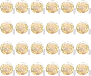 24 Pack Fairy Lights Battery Operated 7Ft 20 Led Mini String Lights Waterproof - Picture 1 of 6
