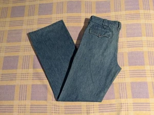 VTG 70s Lee Denim Jeans Men 31 X 32 Western Bootcut Backflap Pearl Snap USA 80s - Picture 1 of 11