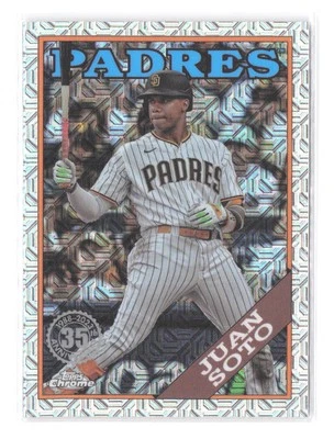 2023 Topps Update Juan Soto Chrome Silver Pack 1988 T88CU-69 Padres - Image 1 of 2