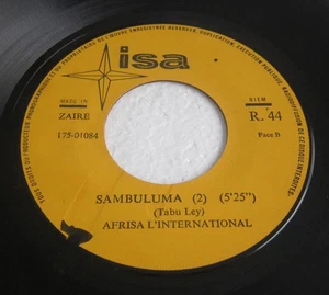 AFRISA INTERNATIONAL & TABU LEY ✮ SAMBULUMA / 7" single Zaire Congo pressing - Foto 1 di 2