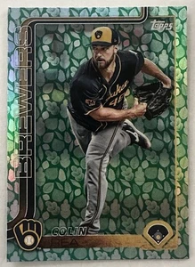 2025 Topps Holiday Green Foil Card #75 Colin Rea Milwaukee Brewers  - Picture 1 of 6
