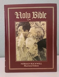 HOLY BIBLE, Large Norman Rockwell Commemorative Red Letter Edition KJV  - Picture 1 of 14