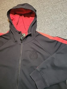 LRL Woman Sz 2XL Ralph Lauren Active Hoodie Jacket Black Red Full Zip Embroidery - Picture 1 of 9