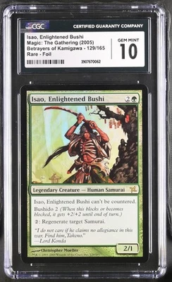 ISAO, ENLIGHTENED BUSHI Betrayers of Kamigawa Foil Rare CGC 10 MTG EDH [NOS] - Image 1 of 2