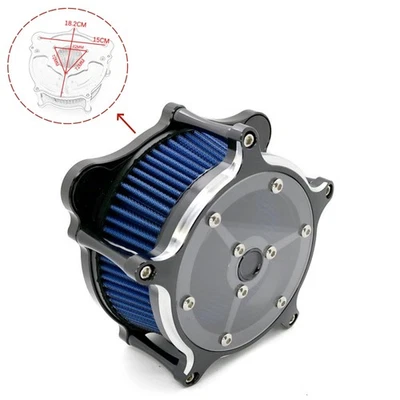 Filtro de admisión azul purificador de aire transparente Electra Glide 08-16 para Harley Touring Road Foto 1 de 4