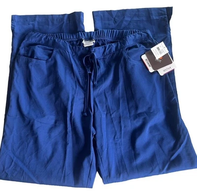 Grey's Anatomy Barco Womens Medical Scrub Pants Royal Blue Drawstring Large - Image 1 of 2