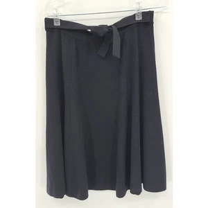 St. John Collcetion Santana Knit Pleated Skirt Sz 8 Black Women Ties Marie Gray - Picture 1 of 9
