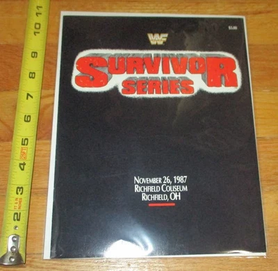 1987 WWF WWE Survivor Series Programa de Lucha Cleveland Hulk Hogan Andre Giant Foto 1 de 4