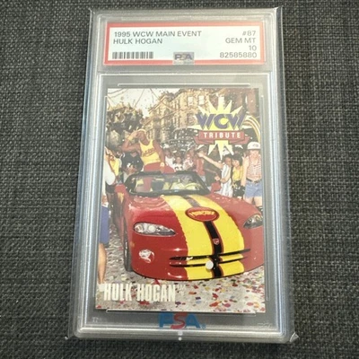 Tarjeta de lucha libre 1995 Cardz WCW Main Event Hulk Hogan PSA 10 - Low Pop 6 Foto 1 de 2