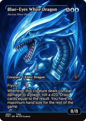 Ancient Silver Dragon (Foil) Playtest Card for MTG EDH Blue Eyes Alt - Image 1 of 2