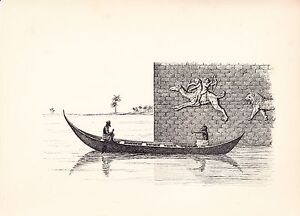 1936 Segelsport Schiff Aufdruck ~ Boot Ur Mesopotanien 3500 B.C Nautisch