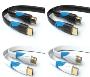 Kabel HDMI płaski 2.0 1.4 Highspeed 4K Ultra HD 2160P 1080P 3D ARC CEC płaski kabel - Zdjęcie 1 z 32