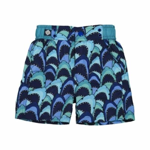 Andy & Evan Boys Blue Shark Swim Trunk L2836 Size 7 Years - Picture 1 of 1