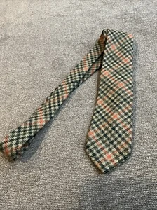 Vintage BREUER Heavy 100% Cashmere Plaid Multi-Color Tie 3” X 63” Made In Italy - Picture 1 of 4