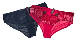 Adore Me 2 pairs Pink Floral Colete Panty & Ensign Blue Jamie Panty OX - Picture 1 of 18