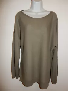JOIE CASHMERE BLEND LIGHT KHAKI BOAT NECK DOLMAN STYLE WIDE SLEEVE SWEATER S/M - Picture 1 of 12