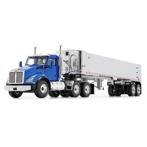 1/50 Blue Kenworth T880 With East Genesis End Dump Trailer By First Gear 50-3451 - Picture 1 of 4