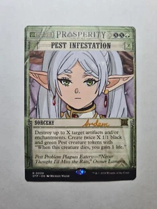 PEST INFESTATION FRIEREN MTG MAGIC ALTERED ART HAND PAINT DEMIAN SOLIS - Picture 1 of 12