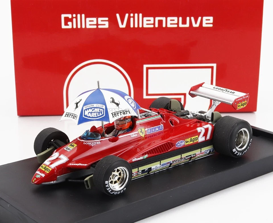 1/43 BRUMM - FERRARI - F1  126C2 N 27 BRAZILIAN GP 1982 GILLES R593-CHU-UPD-2024 - Immagine 1 di 1