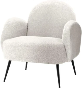Armchair Sherpa Fabric Arm Recliner Lounge Dining Chairs Nursing Occasional Read - Picture 1 of 12
