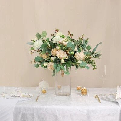 Centros de mesa cilíndricos de vidrio transparente jarrones bolsas de boda fiesta VENTA AL POR MAYOR Foto 1 de 4