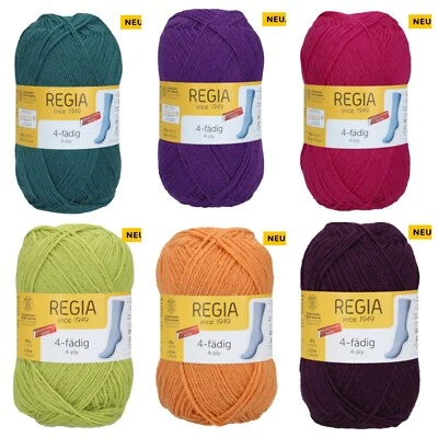 REGIA  - UNI 4-fädig - 100g - LL 420m - Sockenwolle - (€6,99/100g) - Bild 1 von 2