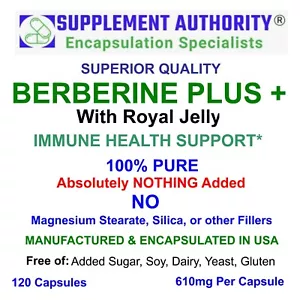 Berberine Plus Kapseln 600mg mit Gelée Royale 10mg pro Kapsel INTRO PREIS NEU! - Bild 1 von 1