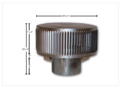 Superior Wood Burning Chimney Pipe Cap - Round Top with Louvered Screen RLT-12D - Image 1 of 2