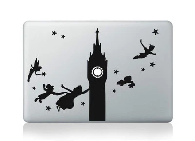 Peter Pan Disney Clock Tower Vinyl Decal Sticker for Macbook Air/Pro/Retina 13" - Image 1 of 3