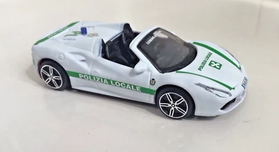 POLIZIA LOCALE MILANO Ferrari 488 Spider Limited Edition Die Cast Model 1/43 - Immagine 1 di 4