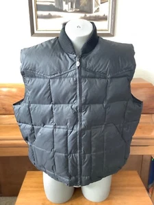 ROPER Range Gear Goose DOWN VEST Mens XXL Black Full Zip Puffer Quilted - Picture 1 of 8