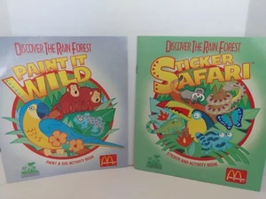 McDonald's "Discover the Rain Forest" 1991 Sticker Safari and Paint it Wild - Picture 1 of 4