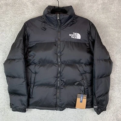 The North Face Women's 1996 Black Hooded 700 Retro Nuptse Jacket Size UK XS - Image 1 of 4