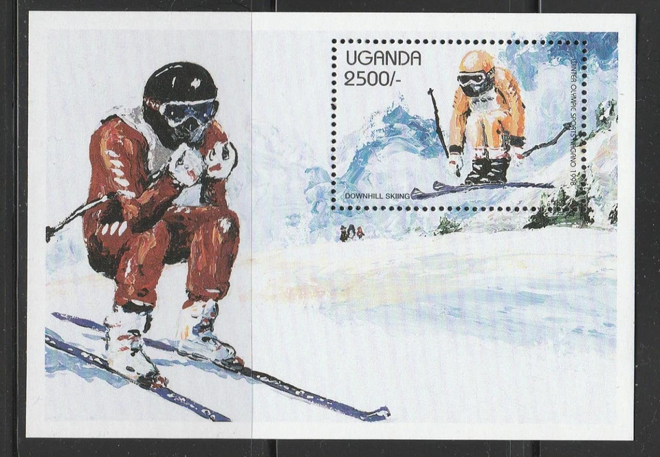 SELLOS DE UGANDA 1997 OLIMPIADAS DE INVIERNO NAGANO JAPÓN SS MNH - UGA27 Foto 1 de 1