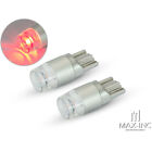 Pair Of T10 W5w 12V Red Led Projector Wedge Brake Signal Parker Bulb  | New