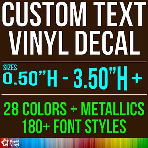 Custom Text Vinyl Lettering Sticker Decal Window Trailer Business Car Name Boat - Picture 1 of 11