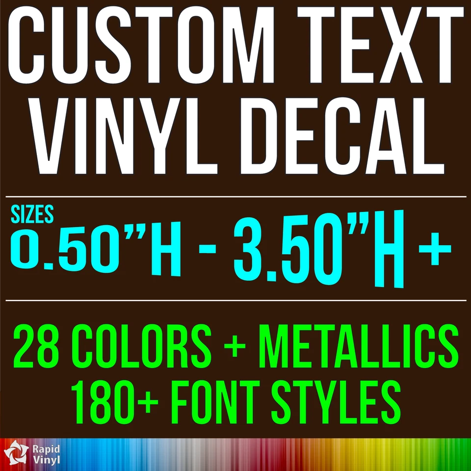 Custom Text Vinyl Lettering Sticker Decal Window Trailer Business Car Name Boat - Image 1 of 4