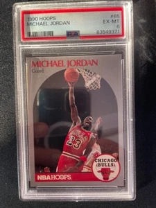 1990 HOOPS #65 MICHAEL JORDAN PSA 6 BULLS HOF GOAT LOW POP - Picture 1 of 4