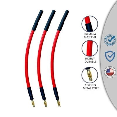 4MM Male to 4MM Female 6 Inch ESC Extension Adapters 10AWG 200C Flexible Wire - Image 1 of 3