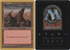 Mountain - Tempest - Mark Le Pine - 1999 ~ Heavily Played World Championship MTG