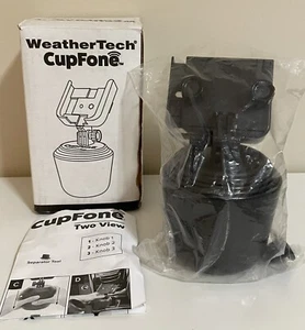 WeatherTech CupFone Two View Universal Adjustable Vehicle Phone Holder Black USA - Photo 1 sur 9